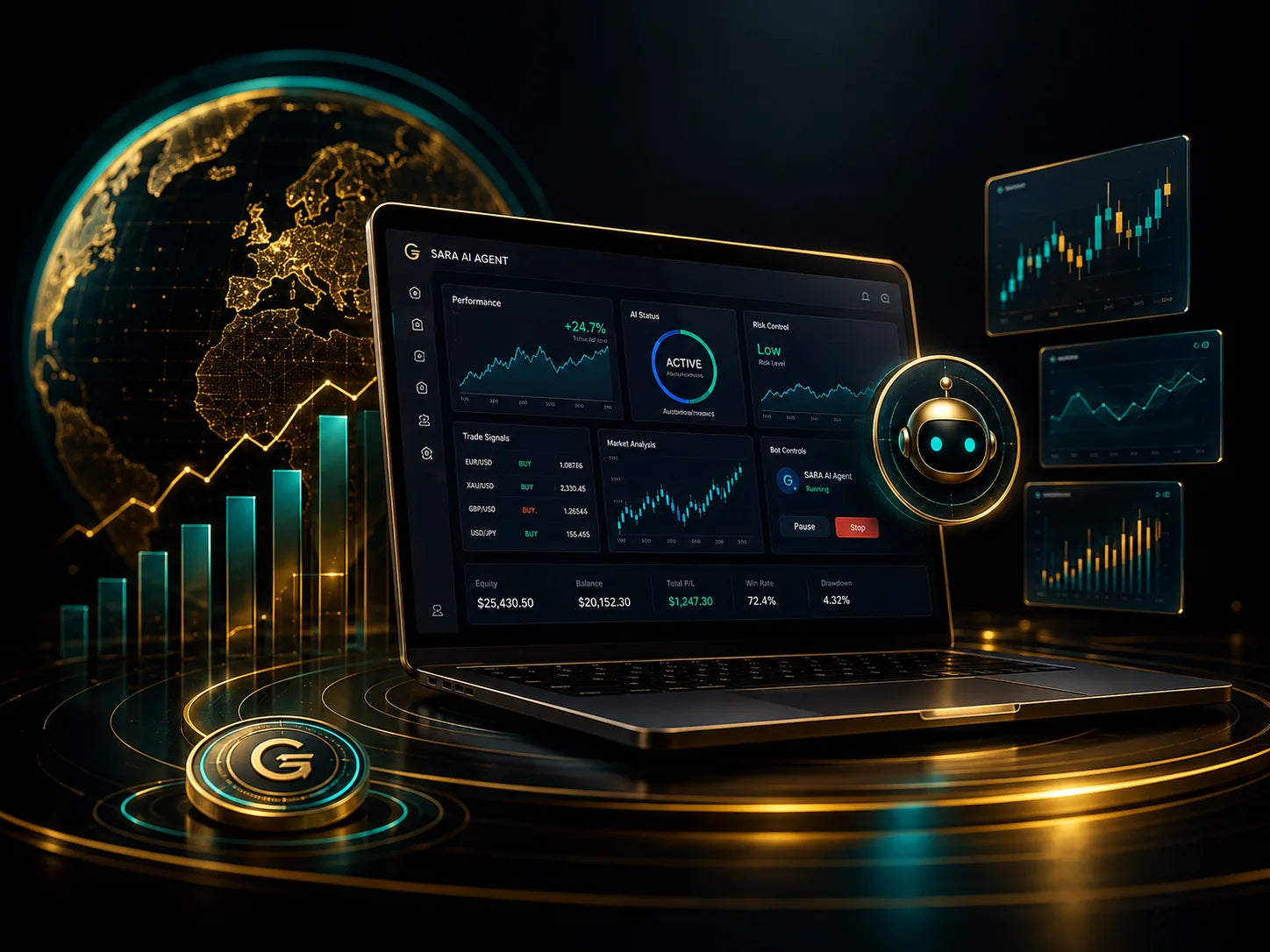 SARA AI Agent platform dashboard